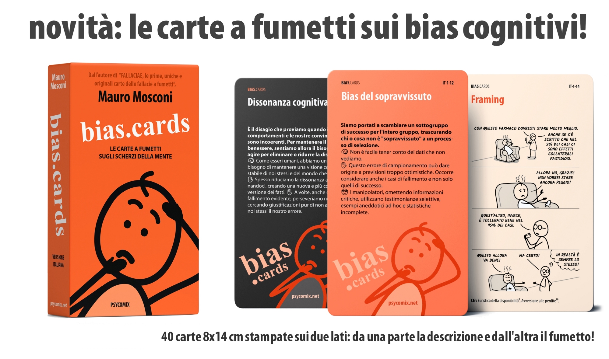 BIAS.CARDS - le prime, uniche e originali carte dei bias a fumetti, a solo 24 euro