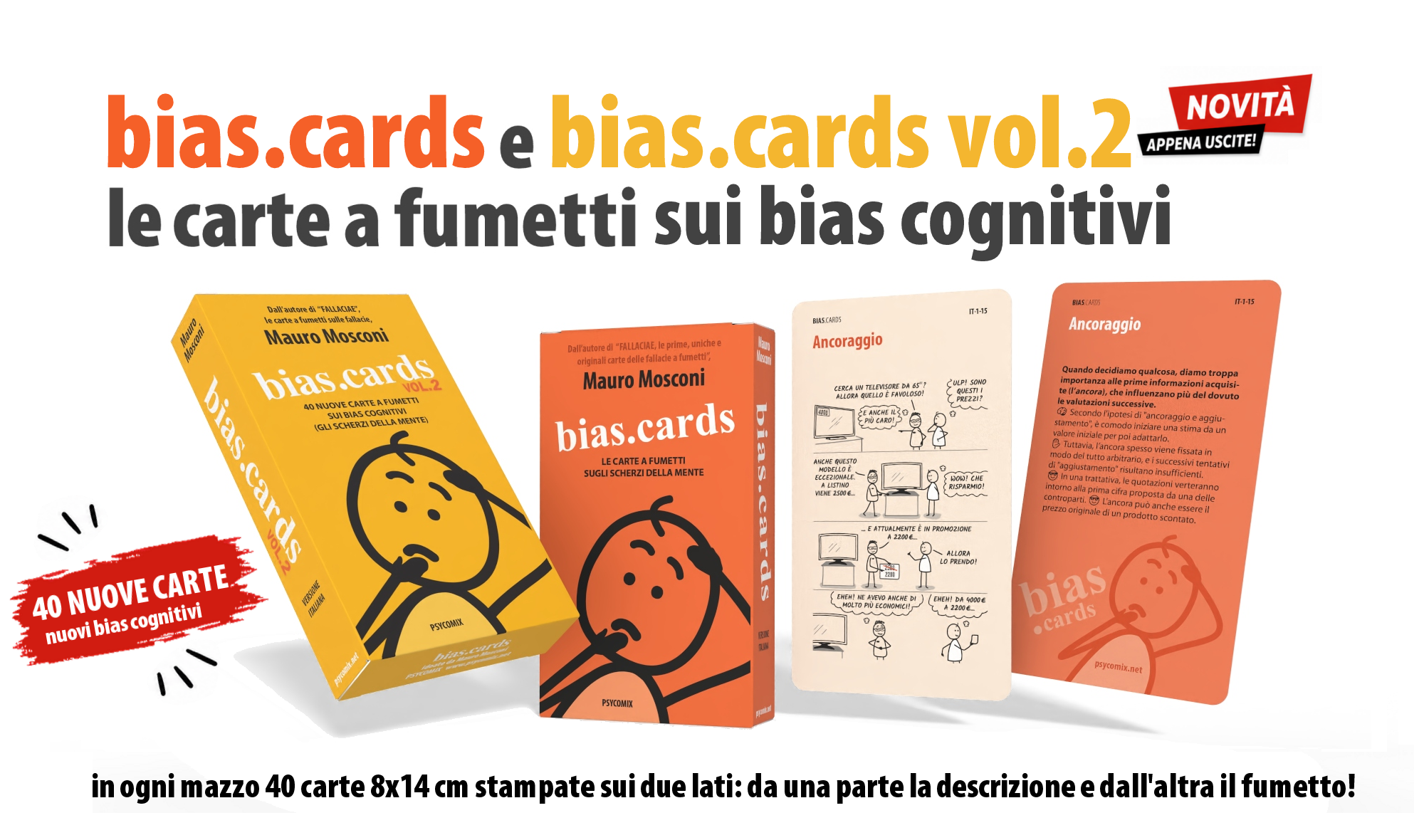BIAS.CARDS - le prime, uniche e originali carte dei bias a fumetti, a solo 24 euro